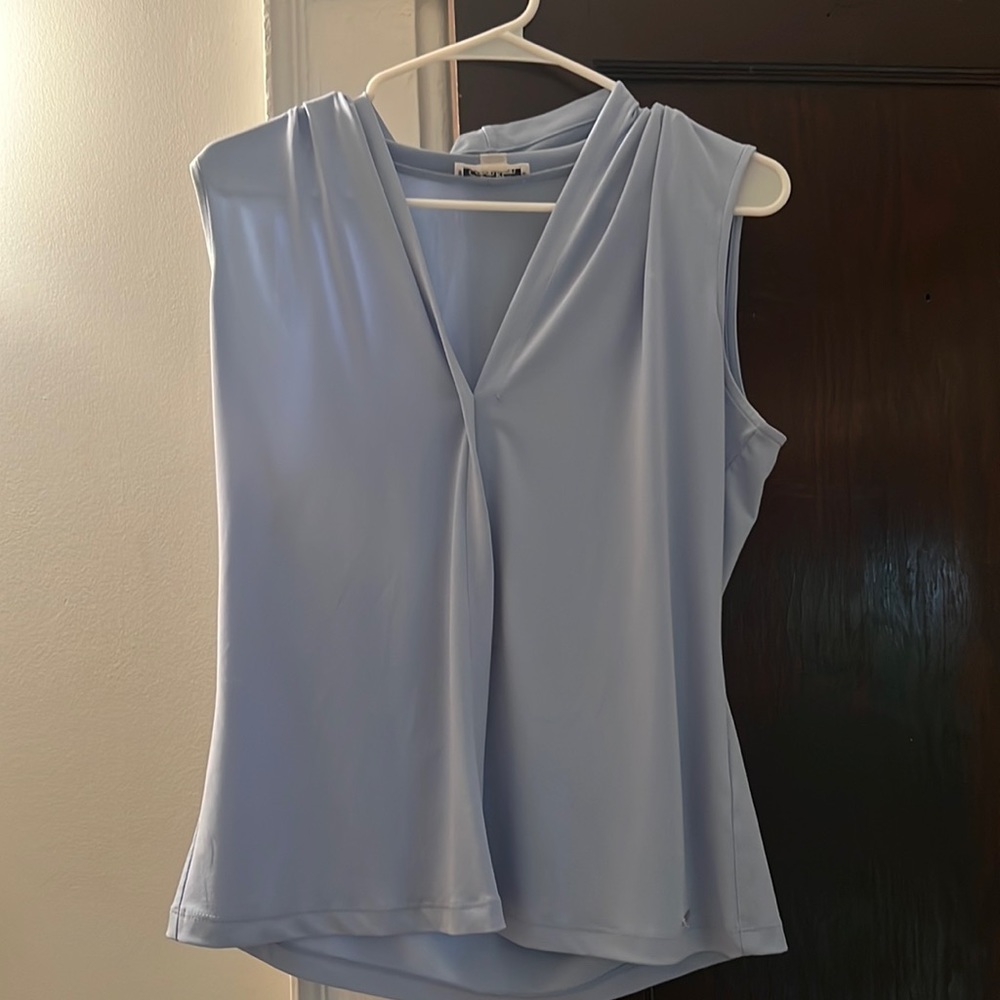 Calvin Klein blue neck top
